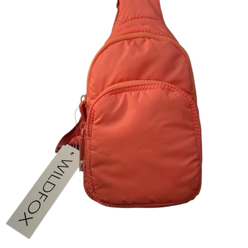 Wildfox Peach Sling Bag - Double Pocket - NWT $78 Retail